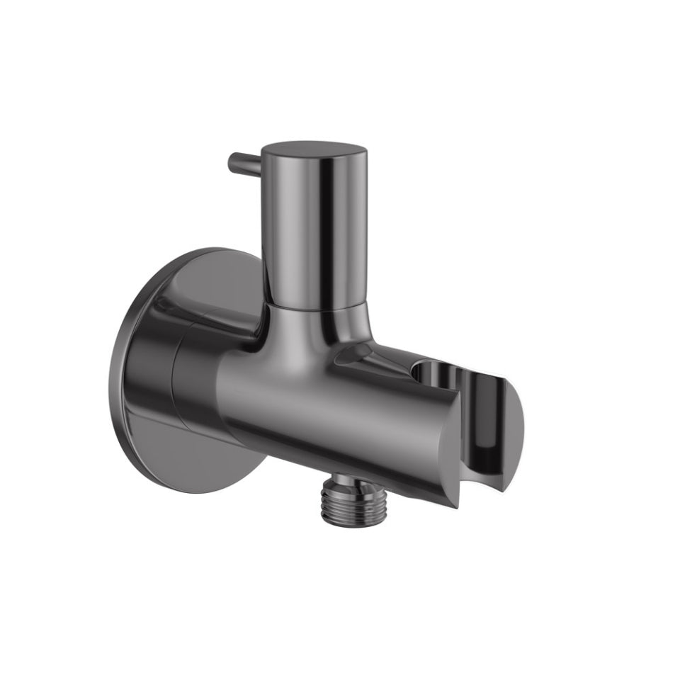 Round Wall Outlet-Black Chrome-Allied