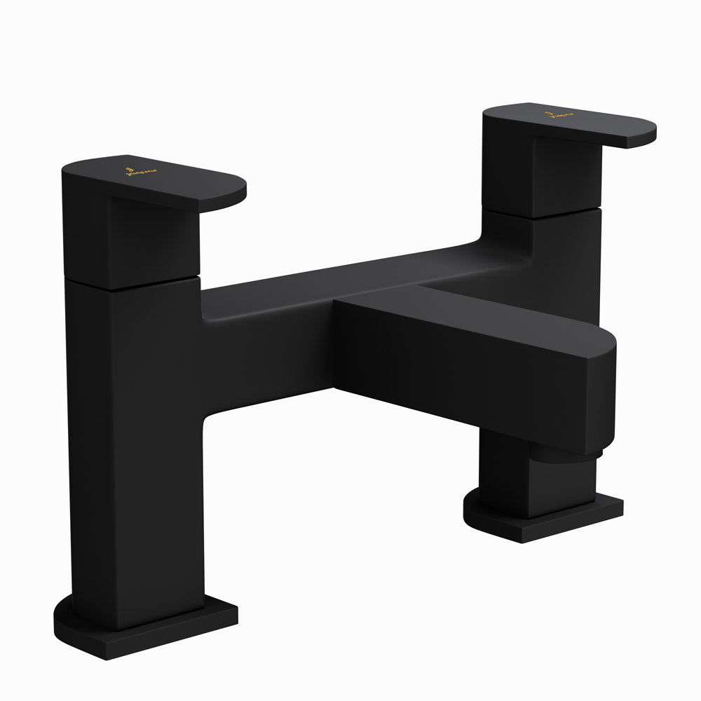 2 Hole H Type Bath Filler-Black Matt-Alive