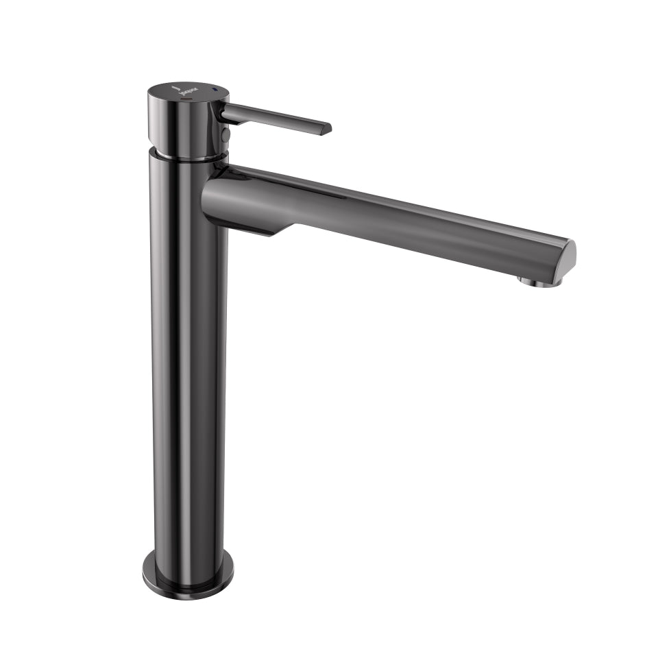 Extended Mono basin mixer - Black Chrome-Florentine-Prime