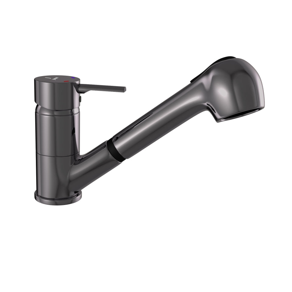 Mono Sink Mixer-Black Chrome-Florentine-Prime