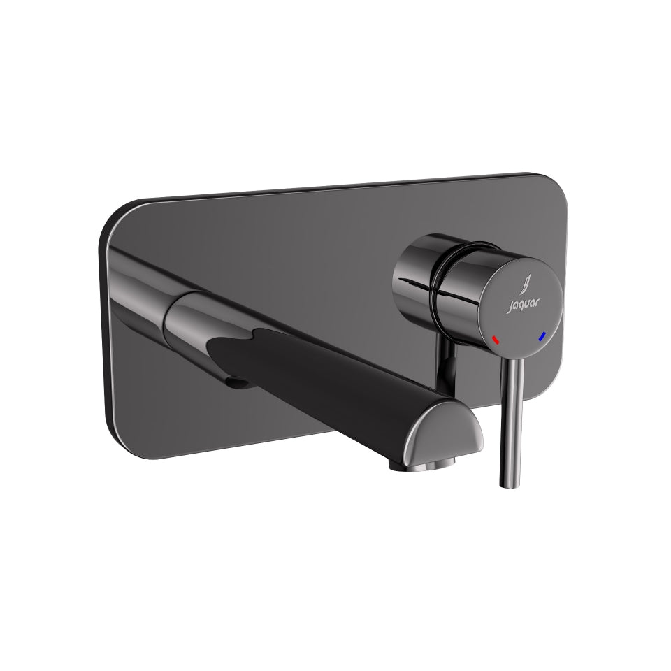2 Hole Wall Mounted Basin Mixer Trim Kit-Black Chrome-Florentine-Prime