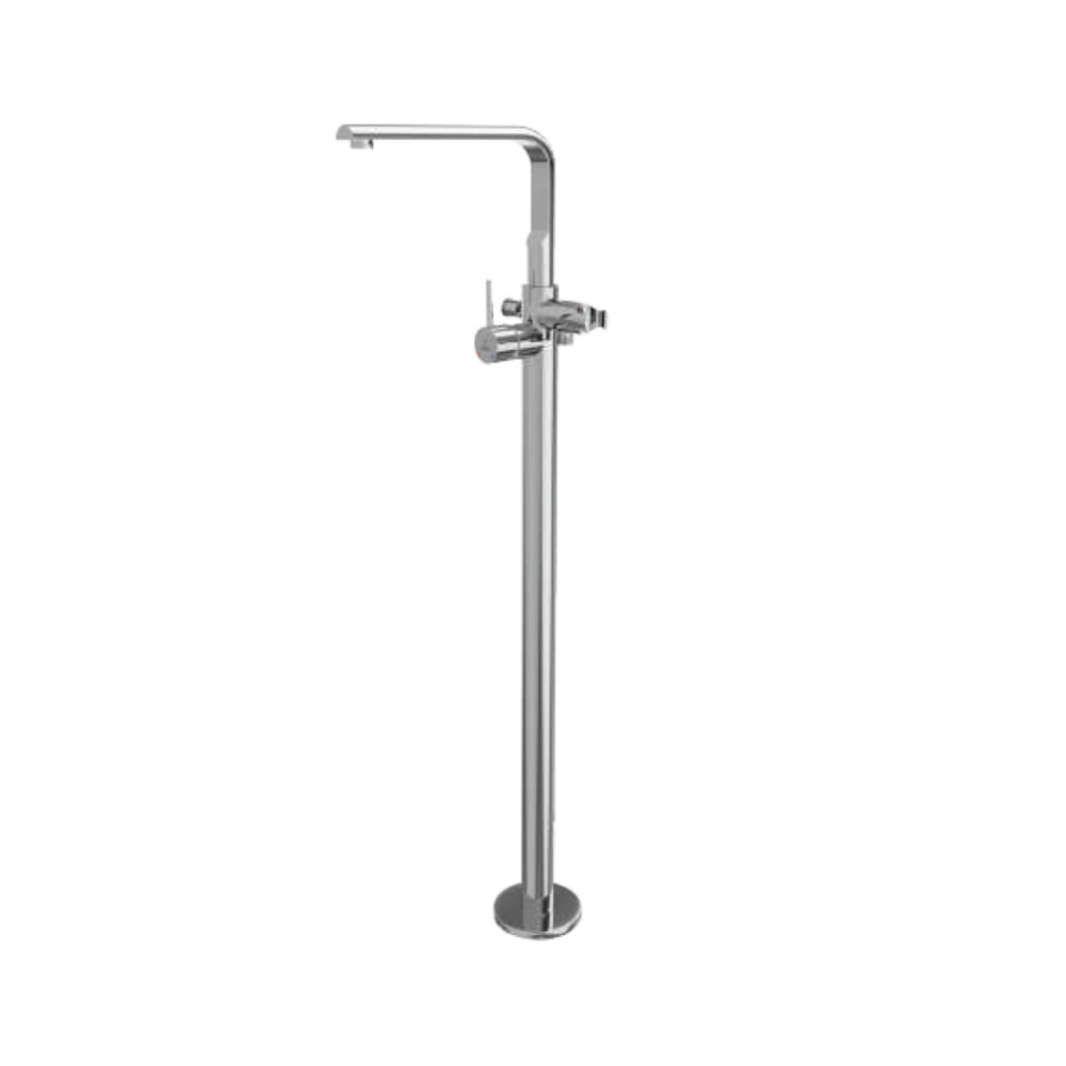 Exposed Parts of Floor Mounted Single Lever Bath Mixer-Chrome-Florentine-Prime