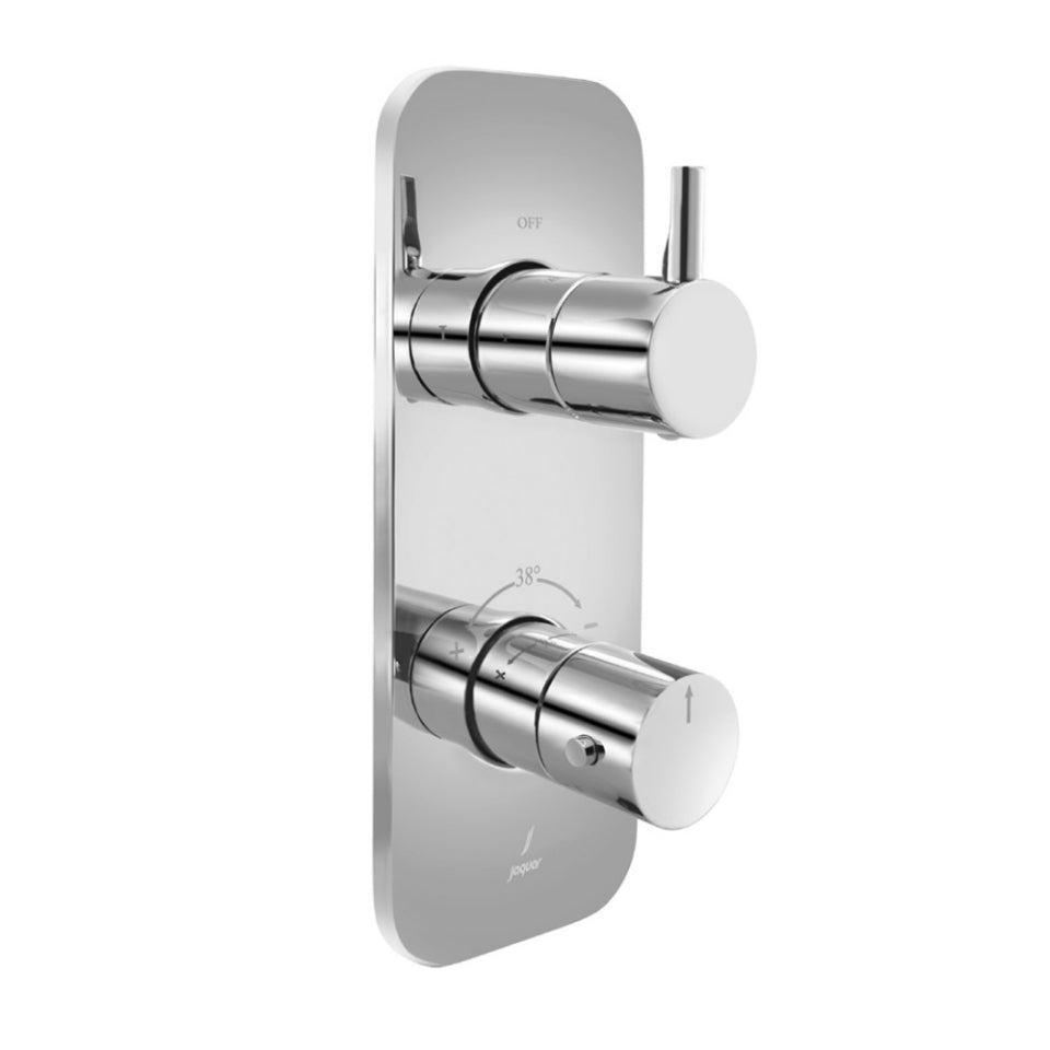 Aquamax 2 Outlet Thermostatic Shower Mixer Trim Kit-Chrome-Florentine-Prime