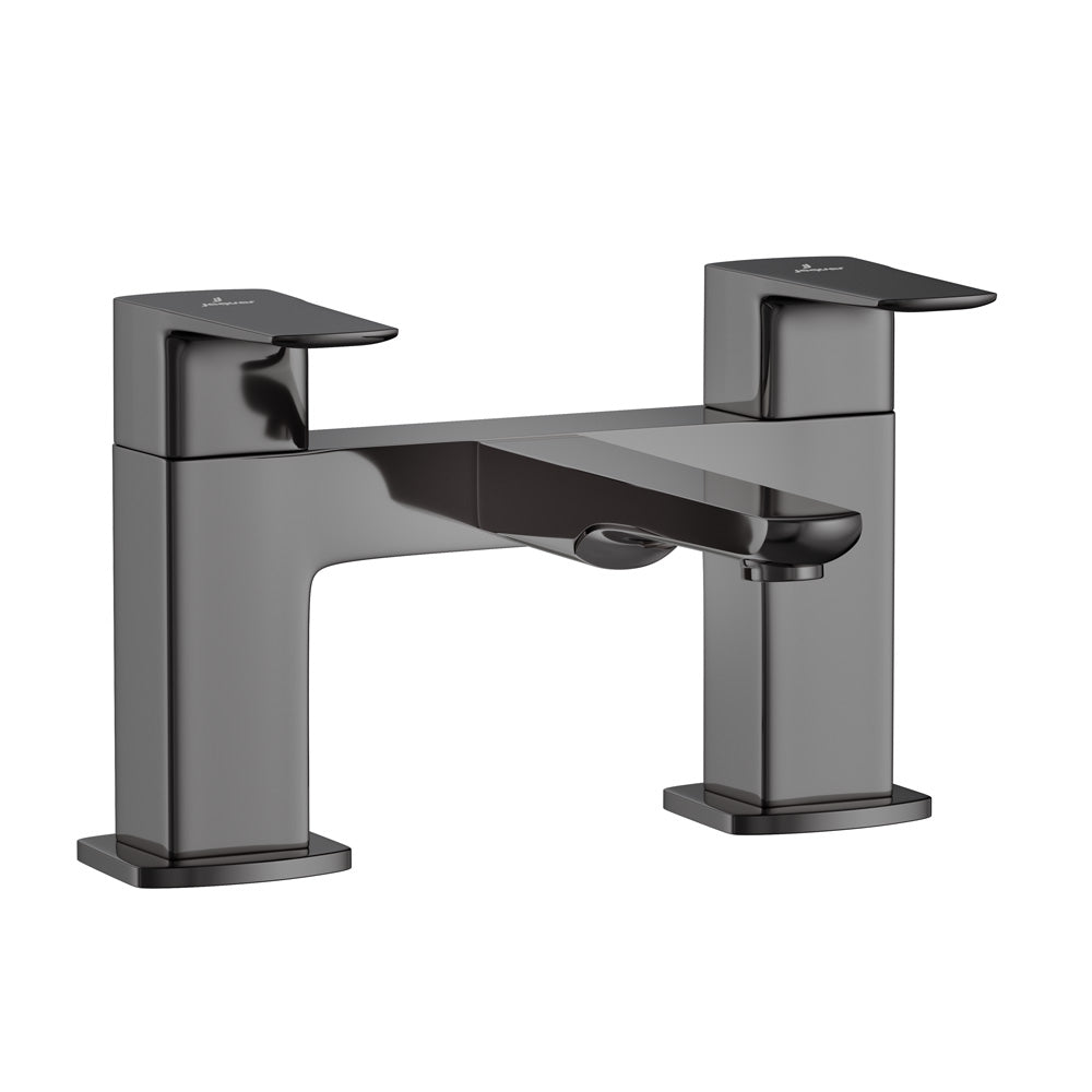 2 Hole H Type Bath Filler-Black Chrome-Kubix-Prime