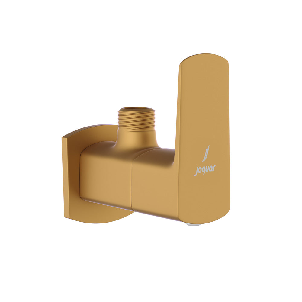 Wall Mounted Stop Valve-Gold Matt PVD-Kubix-Prime