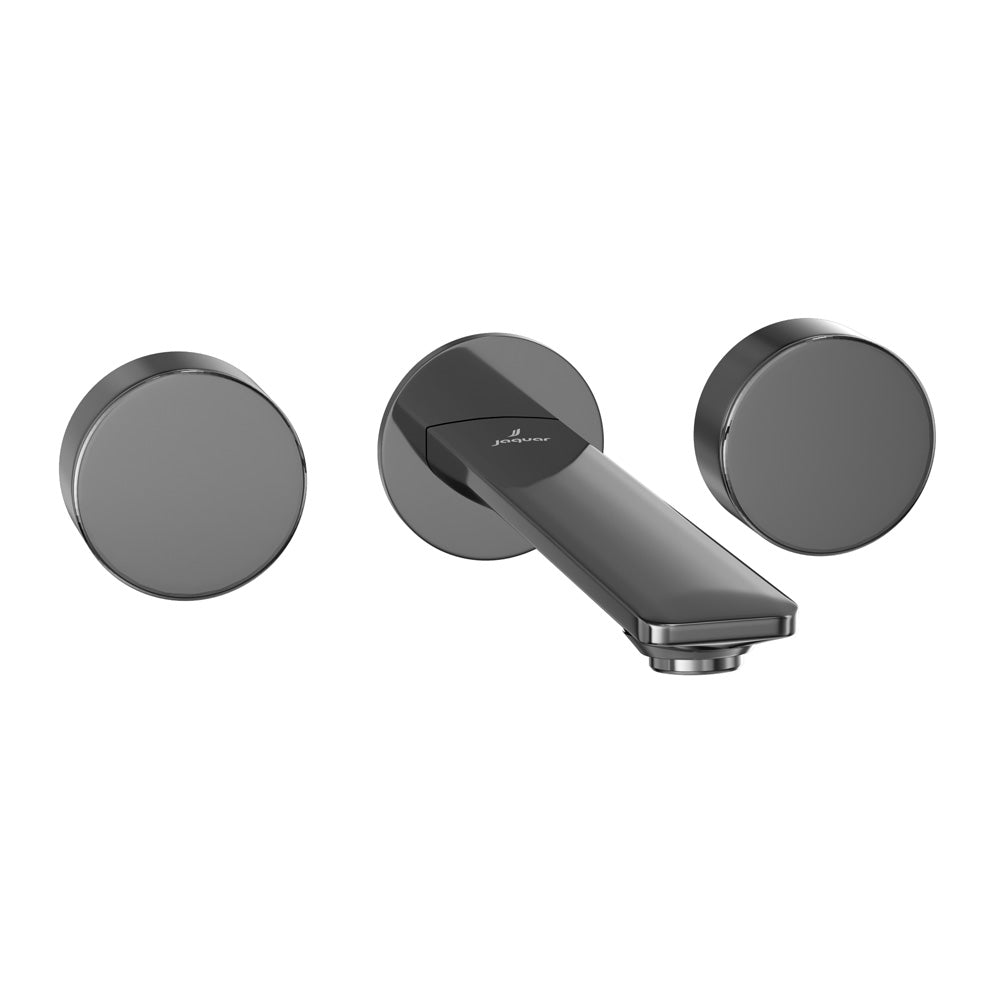 Exposed Part Kit of In-wall 3-Hole Basin Mixer-Black Chrome-Laguna
