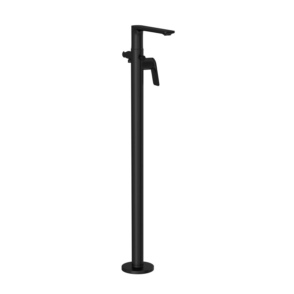 Exposed Parts of Floor Mounted Single Lever Bath Mixer-Black Matt-Laguna