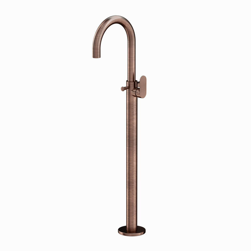Exposed Parts of Floor Mounted Single Lever Bath Mixer-Antique Copper-Opal-Prime
