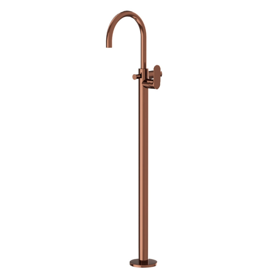 Exposed Parts of Floor Mounted Single Lever Bath Mixer-Blush Gold PVD-Opal-Prime