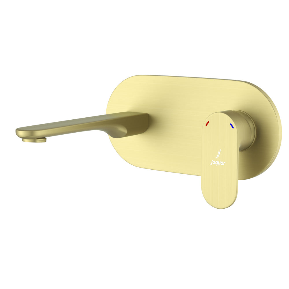 2 Hole Wall Mounted Basin Mixer-Brass Matt-Opal-Prime