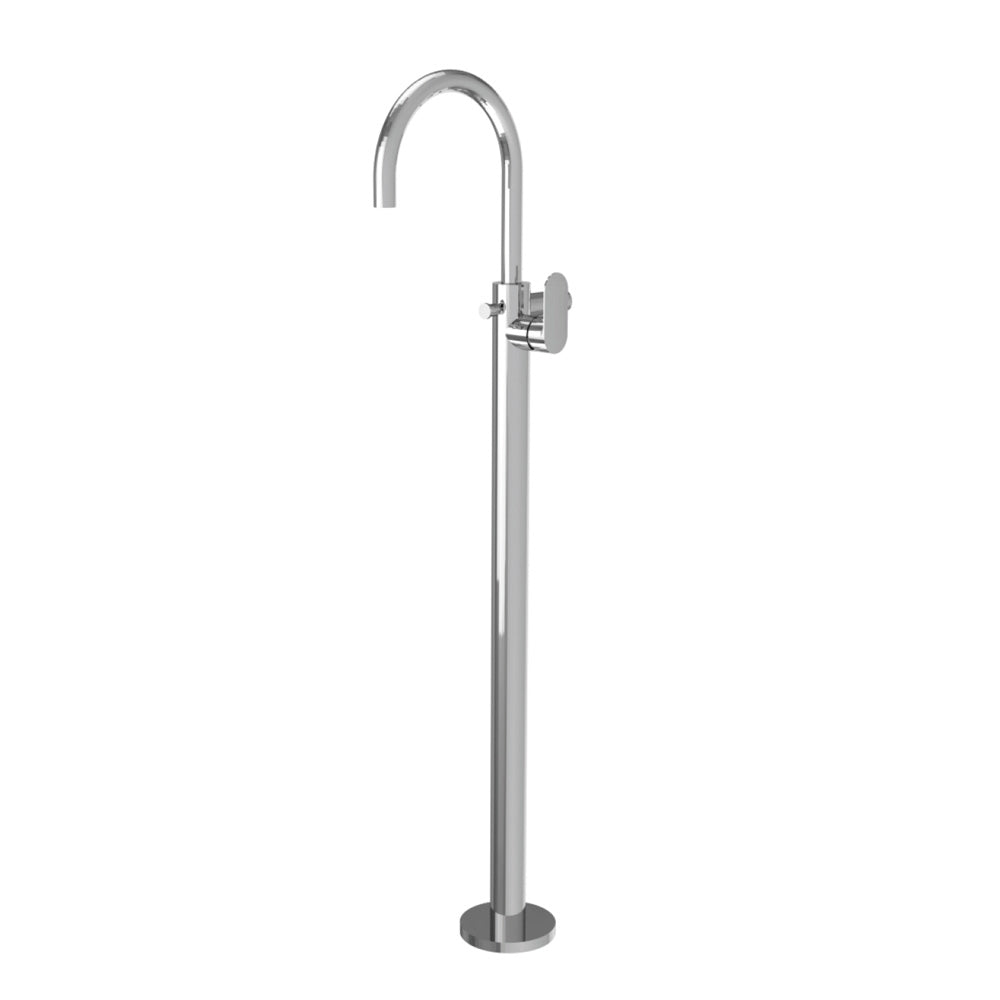 Exposed Parts of Floor Mounted Single Lever Bath Mixer-Chrome-Opal-Prime