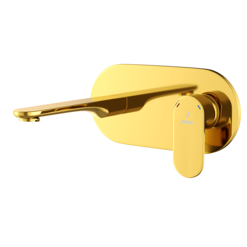 2 Hole Wall Mounted Basin Mixer-Gold Bright PVD-Opal-Prime