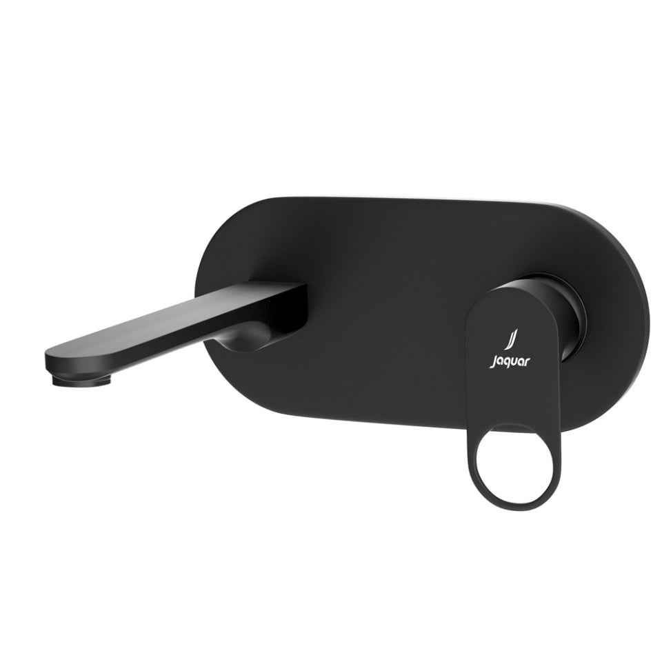 2 Hole Wall Mounted Basin Mixer-Black Matt-Ornamix-Prime