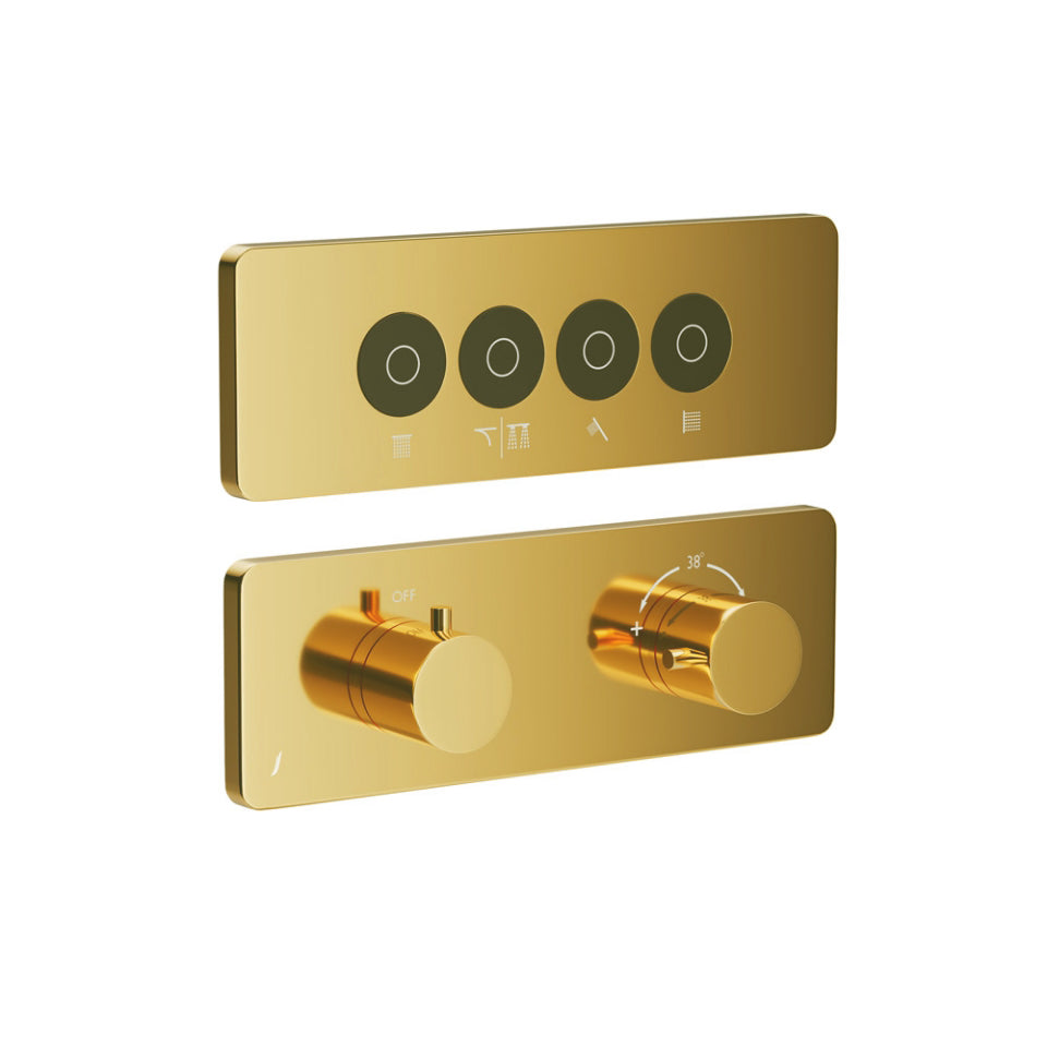 Exposed part 4 way Gold Bright PVD- Cloud