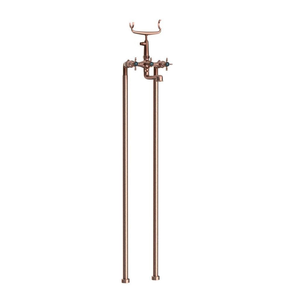 2 Hole Bath and Shower Mixer-Antique Copper-Queens-Prime