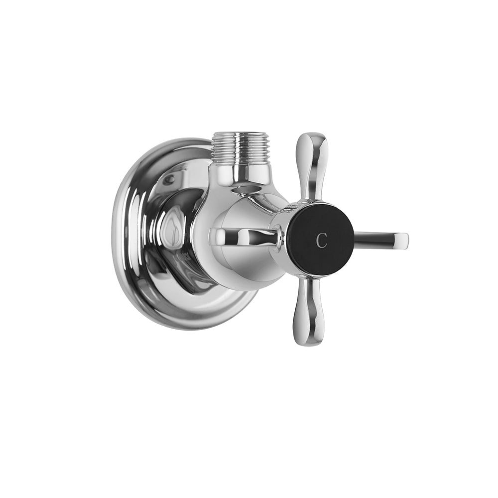 Wall Mounted Stop Valve-Chrome-Queens-Prime