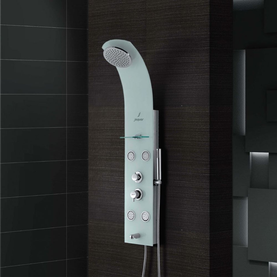 Glassy White Shower Panel-Glassy-White