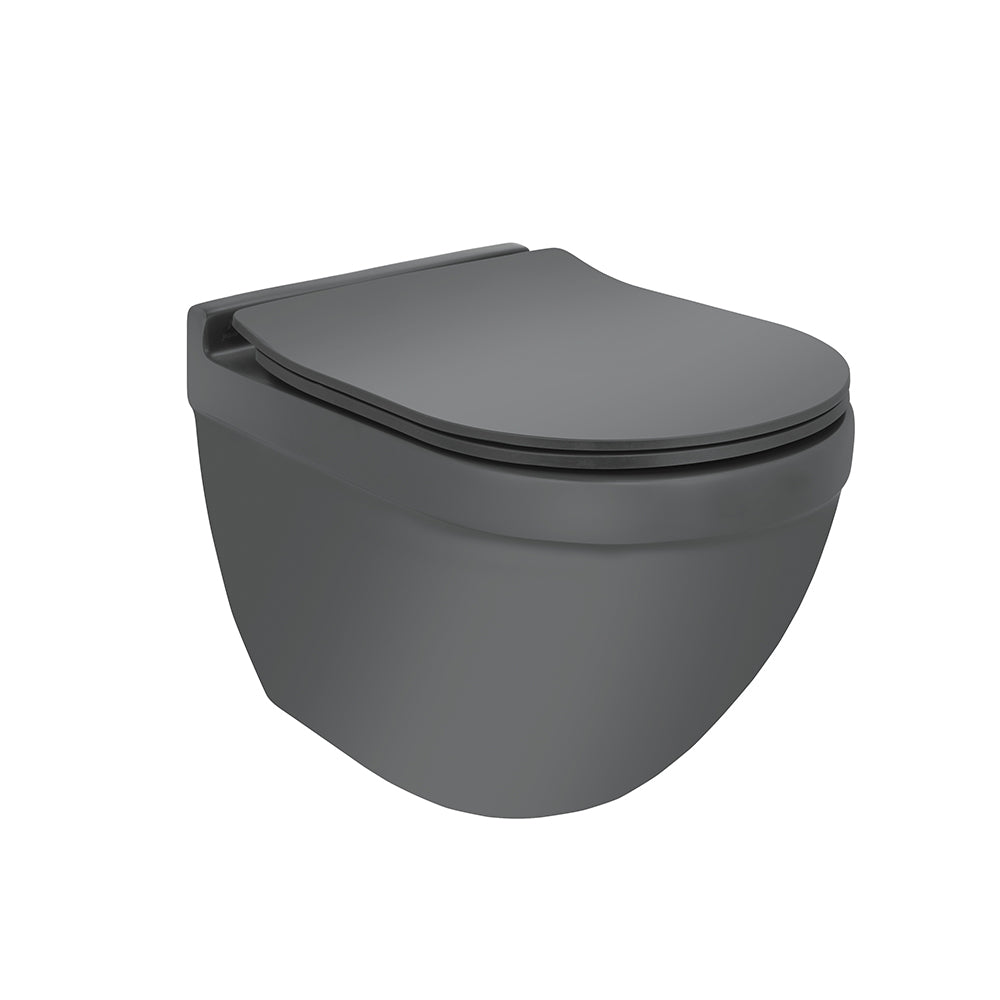 Wall Hung Toilet Grey Matt - Solo