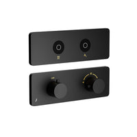 Exposed Part Kit of QLOUD Touch Shower System with 2 outlets for connection to Rain & Hand Shower