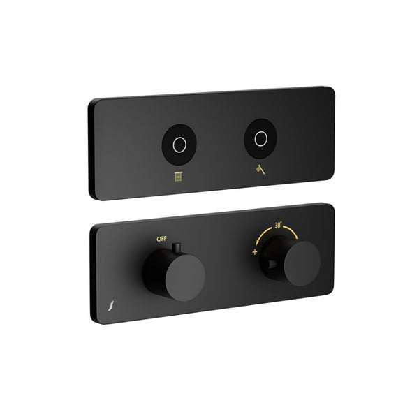 Exposed Part Kit of QLOUD Touch Shower System with 2 outlets for connection to Rain & Hand Shower