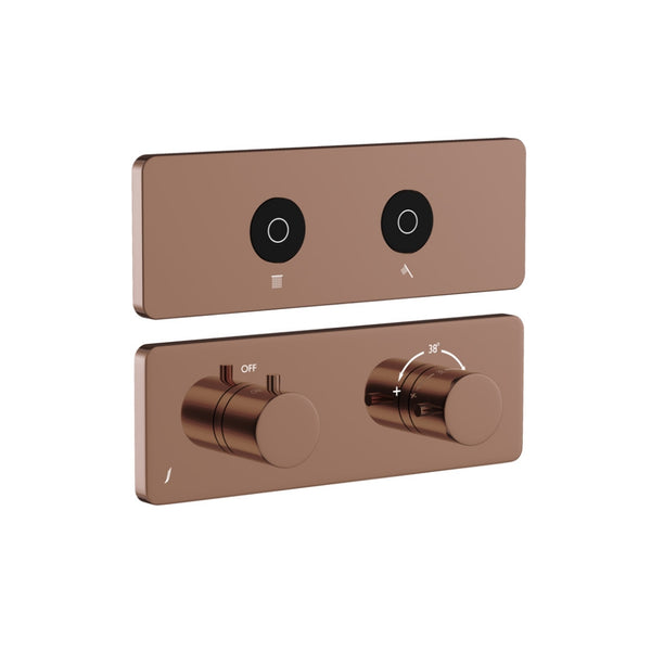 Exposed Part Kit of QLOUD Touch Shower System with 2 outlets for connection to Rain & Hand Shower
