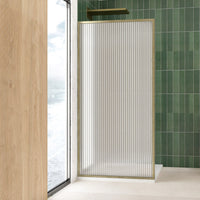 WALK IN SHOWER SCREEN (FRAMED) - FLUTED GLASS