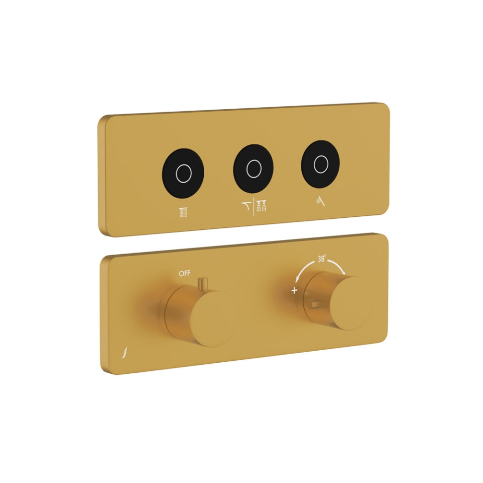 Exposed Part Kit of QLOUD Touch Shower System with 3 outlets for connection to Rain, Hand Shower & Body Shower