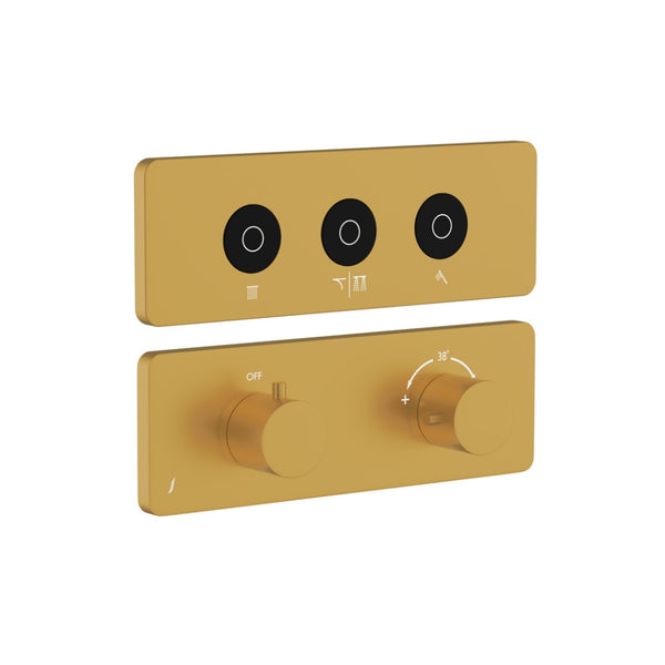 Exposed Part Kit of QLOUD Touch Shower System with 3 outlets for connection to Rain, Mist/ Waterfall Shower mode & Hand Shower