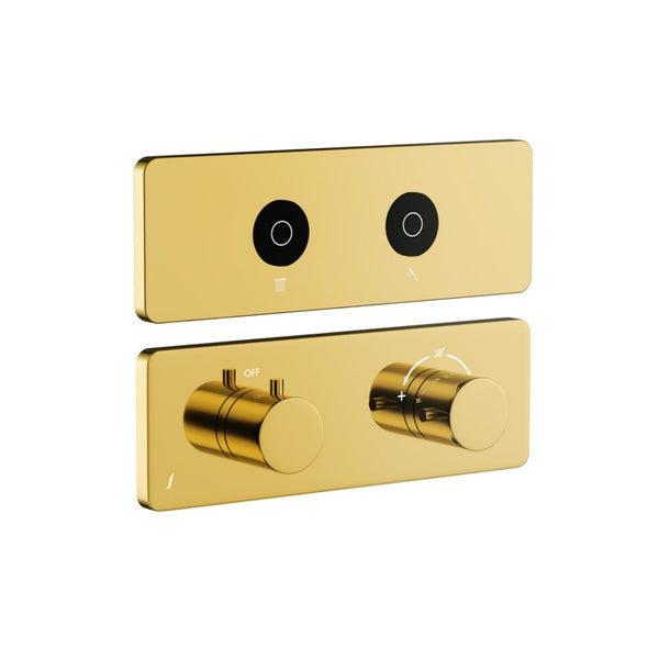 Exposed Part Kit of QLOUD Touch Shower System with 2 outlets for connection to Rain & Hand Shower