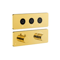 Exposed Part Kit of QLOUD Touch Shower System with 3 outlets for connection to Rain, Hand Shower & Body Shower