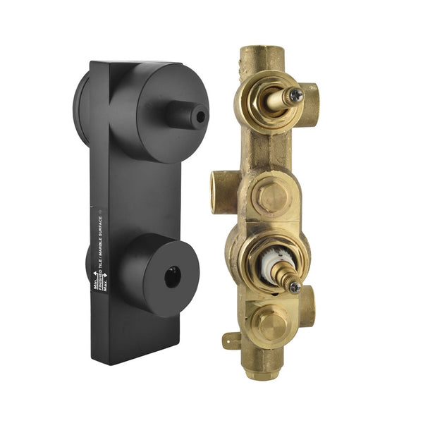 AQUAMAX IN-WALL BODY OF THERMOSTATIC SHOWER MIXER WITH FIXING LUGS & 2-WAY DIVERTER