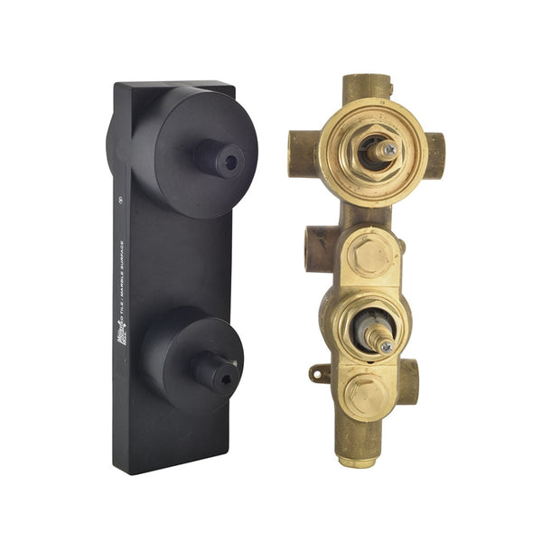 AQUAMAX IN-WALL BODY OF THERMOSTATIC SHOWER MIXER WITH FIXING LUGS & 3-WAY DIVERTER