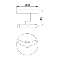 Double Robe Hook - Chrome