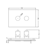 Cilica Pneumatic White Glass Control Plate