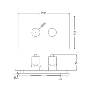 Cilica Pneumatic Black Glass Control Plate