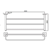 Towel Shelf 600mm long