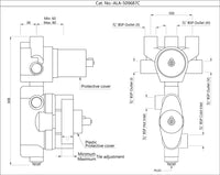 In-wall Body of Thermostatic Shower Mixer with 5-way diverter