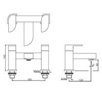2 Hole H Type Bath Filler