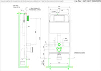Pneumatic Single Piece Slim In-wall Cistern