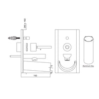 Exposed Part Kit of Joystick In-wall Diverter