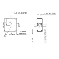 In-wall Body of Joystick 2-way diverter