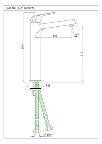 Extended Mono Basin Mixer