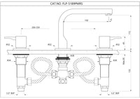 3-Hole Basin Mixer Round Spout