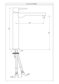 Extended Mono basin mixer