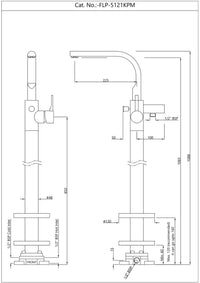 Exposed Parts of Floor Mounted Single Lever Bath Mixer