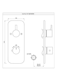 Aquamax Exposed Part Kit of Thermostatic Shower Mixer