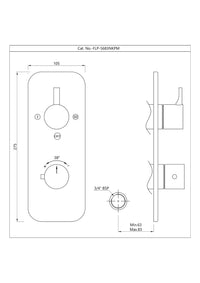 Aquamax Exposed Part Kit of Thermostatic Shower Mixer