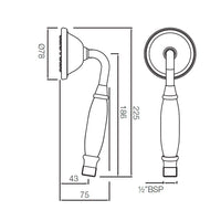 Traditional Single Function 78mm Round Hand Shower