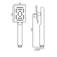 Single Function Rectangular Shape Maze Hand Shower