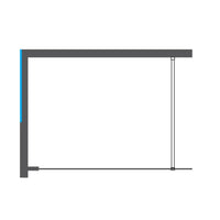 Walk-in Panel - Chrome Frame | Clear Glass - 800mm